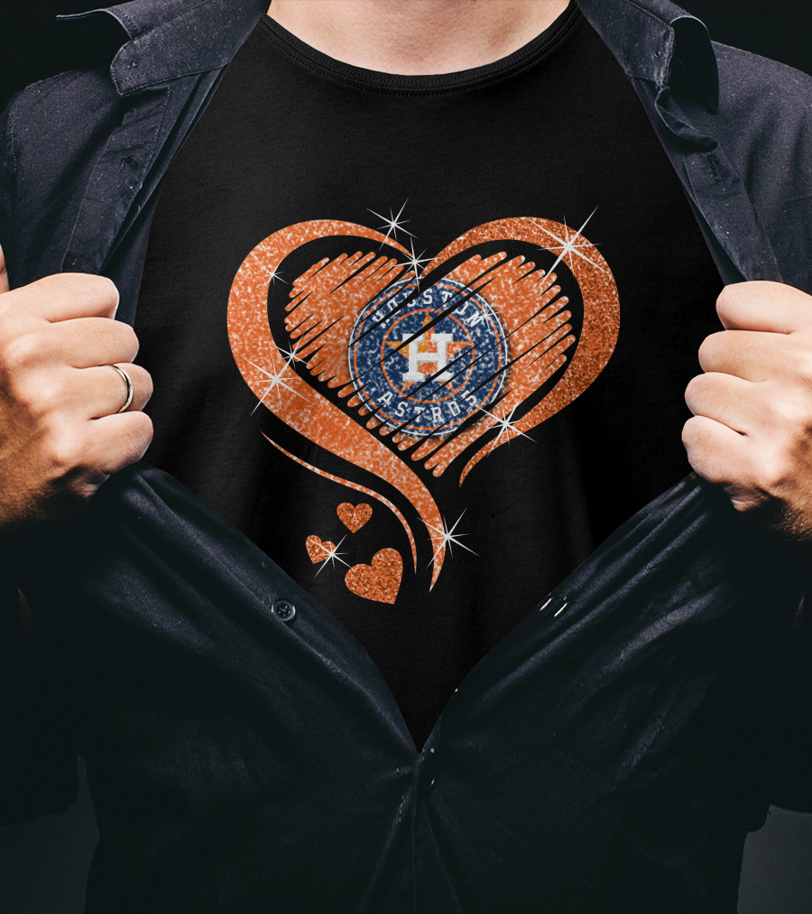 Houston Astros Heart T-Shirt