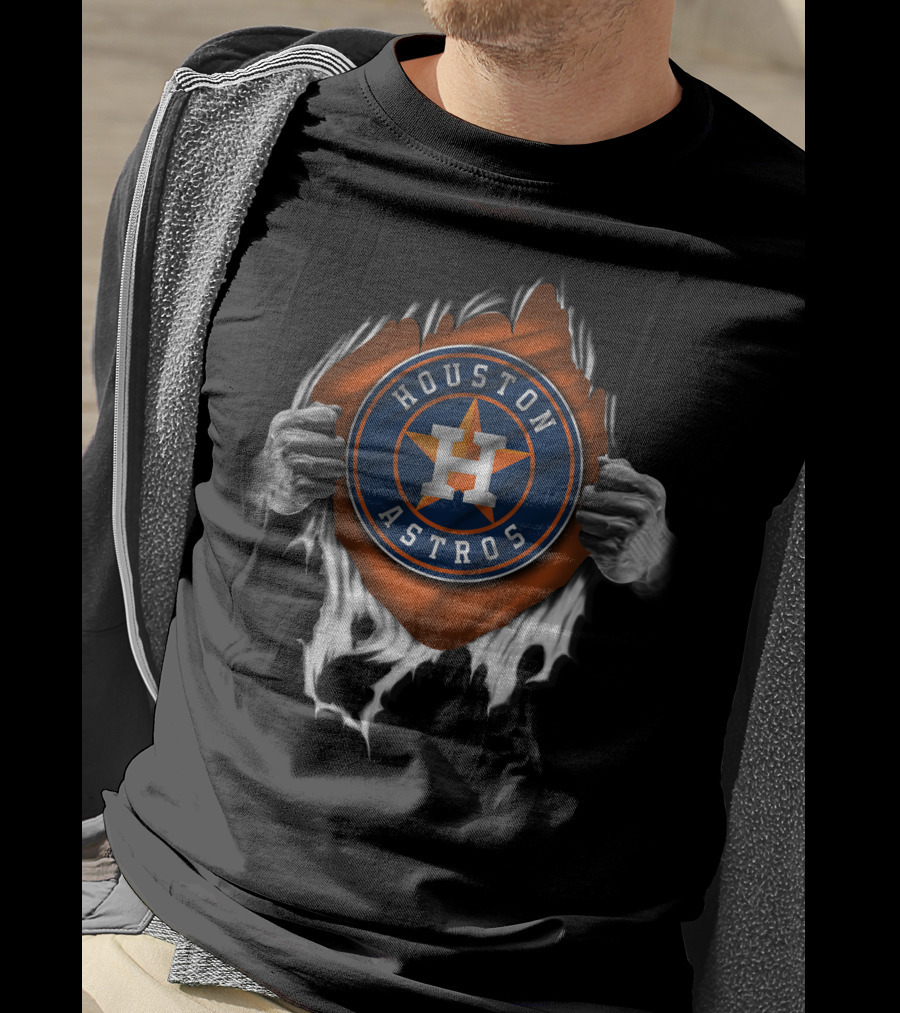 Houston Astros Logo Torn Reveal T-Shirt