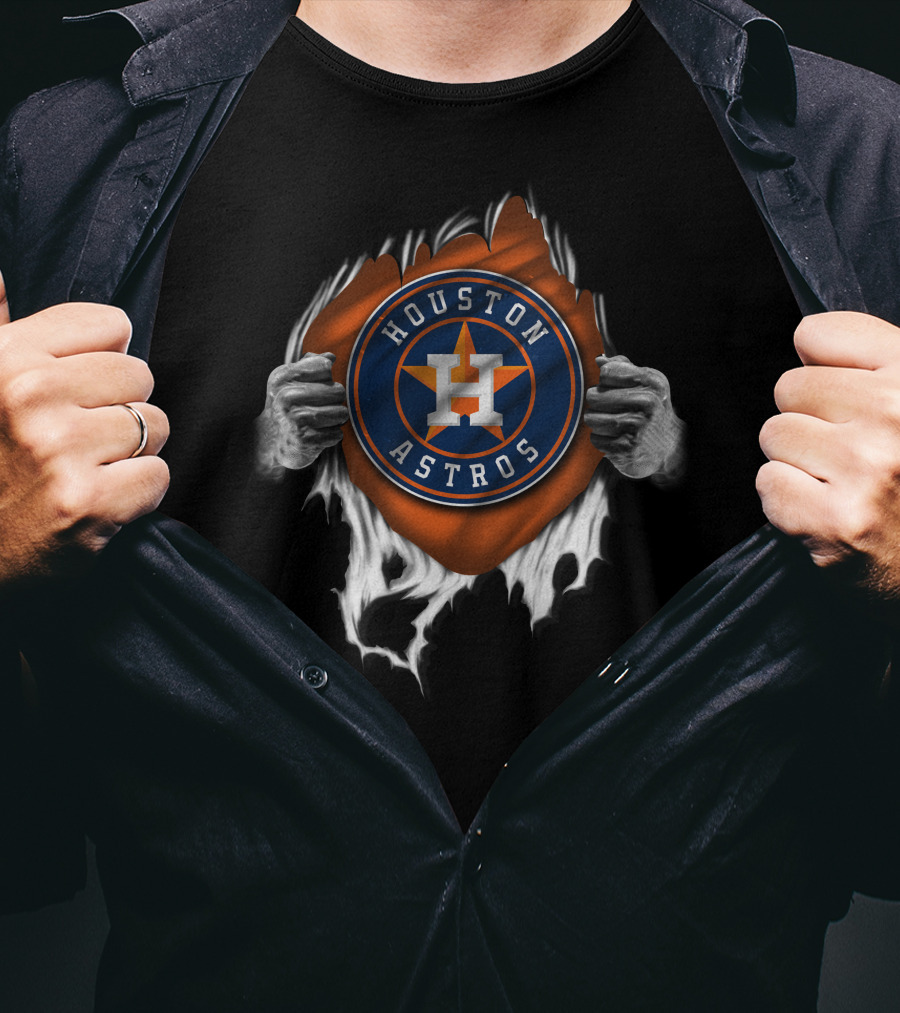 Houston Astros Logo Torn Reveal T-Shirt