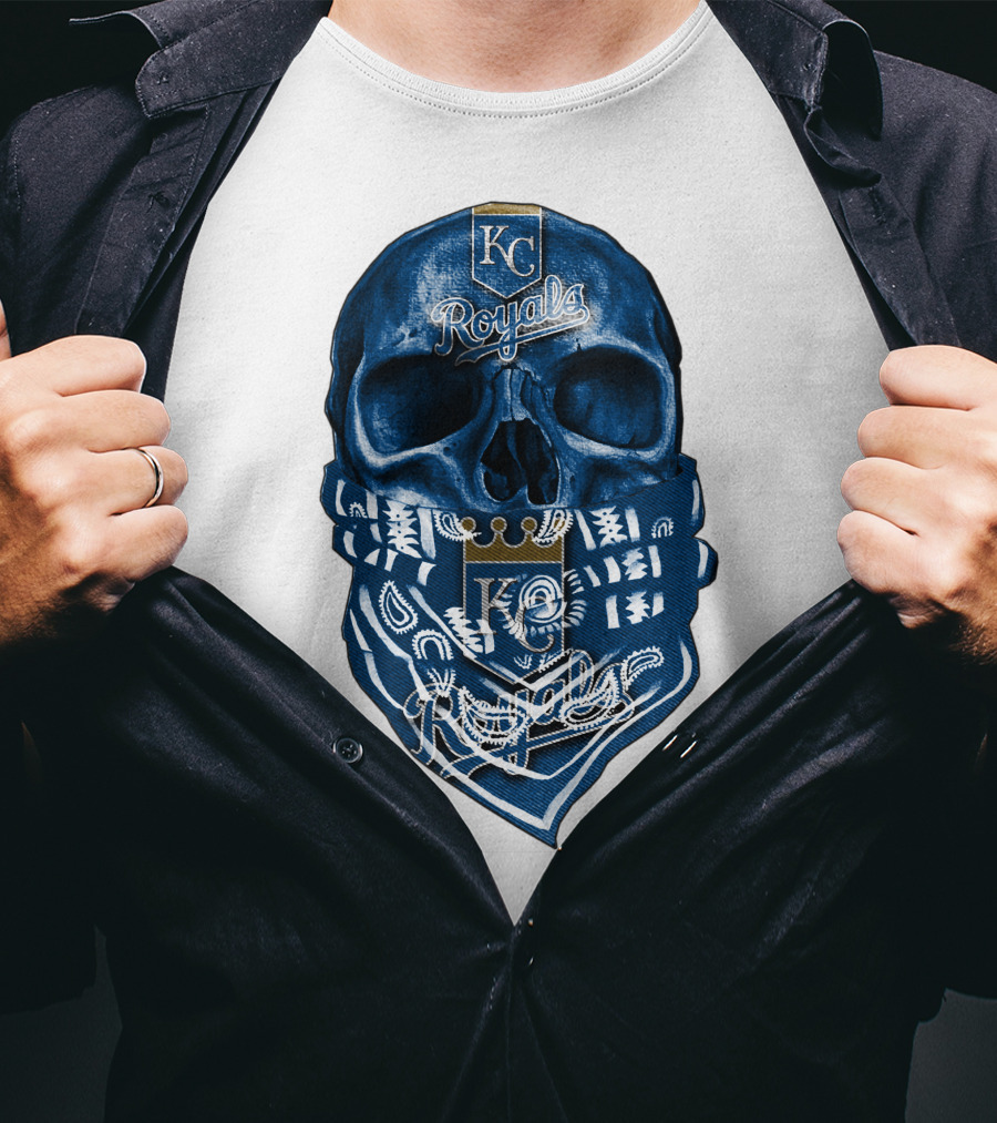 KC Royals Skull Bandana T-Shirt