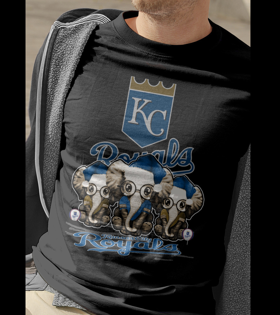 Kansas City Royals Christmas Elephants KC Royals T-Shirt