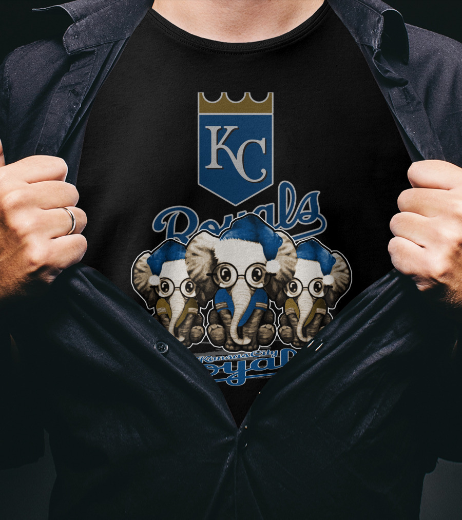 Kansas City Royals Christmas Elephants KC Royals T-Shirt