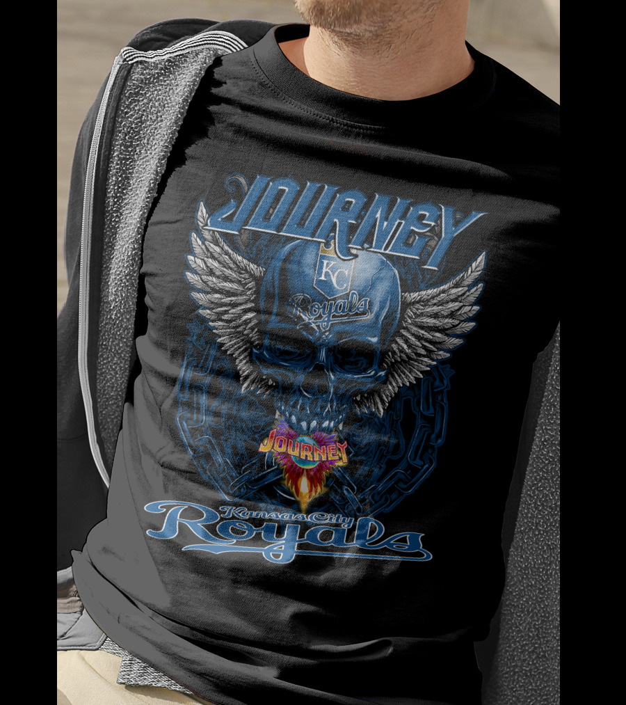 Journey Kansas City Royals Skull Wings T-Shirt