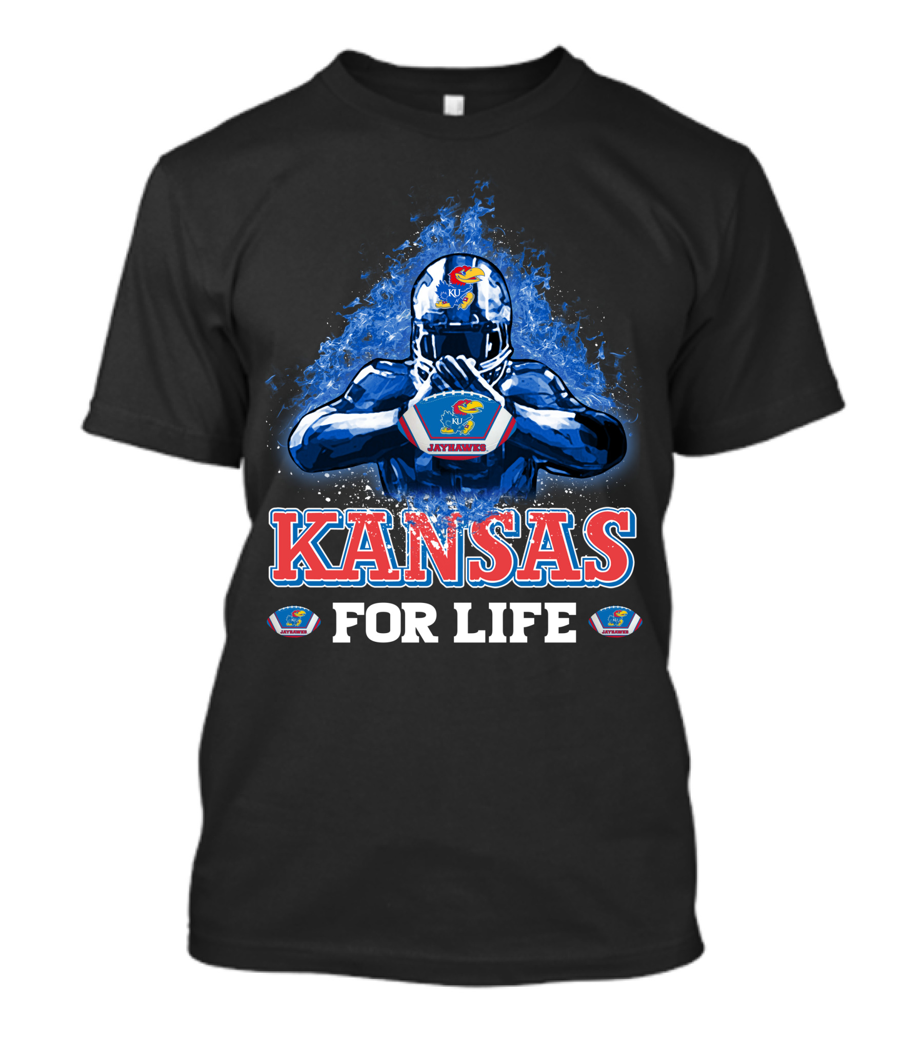 Kansas Jayhawks Football For Life T-Shirt