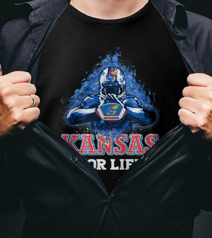 Kansas Jayhawks Football For Life T-Shirt