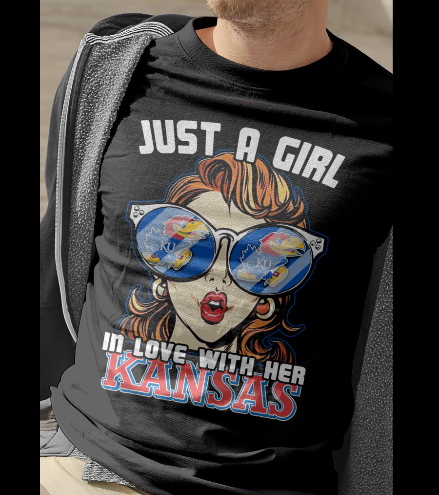 Just A Girl In Love With Her Kansas Jayhawks KU T-Shirt