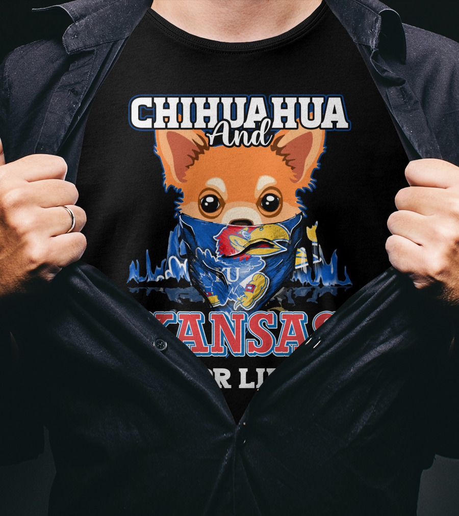 Chihuahua And Kansas Jayhawks Mascot For Life T-Shirt