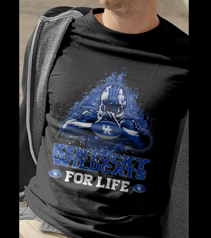 Kentucky Wildcats UK For Life Football Fan T-Shirt