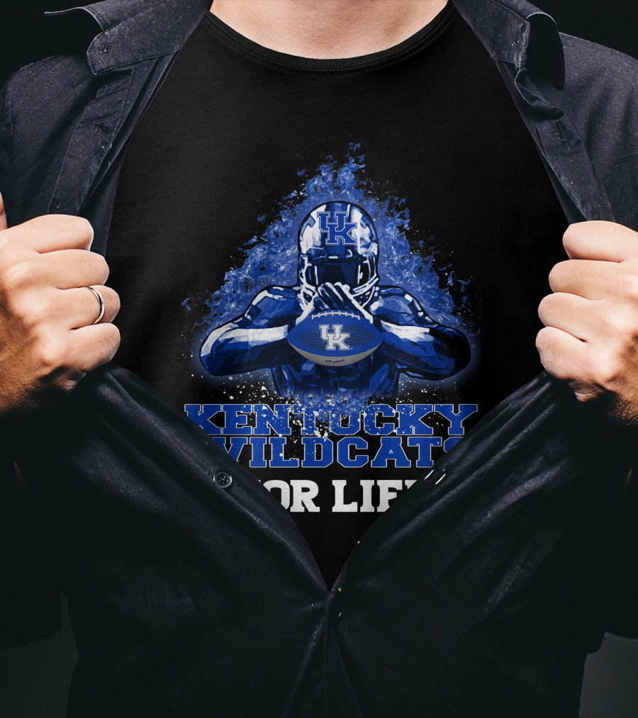 Kentucky Wildcats UK For Life Football Fan T-Shirt