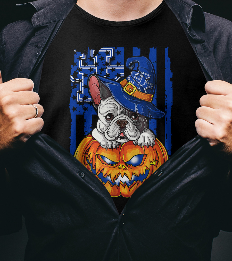 Hlw Bulldog Kentucky Wildcats Halloween Pumpkin Hat T-Shirt