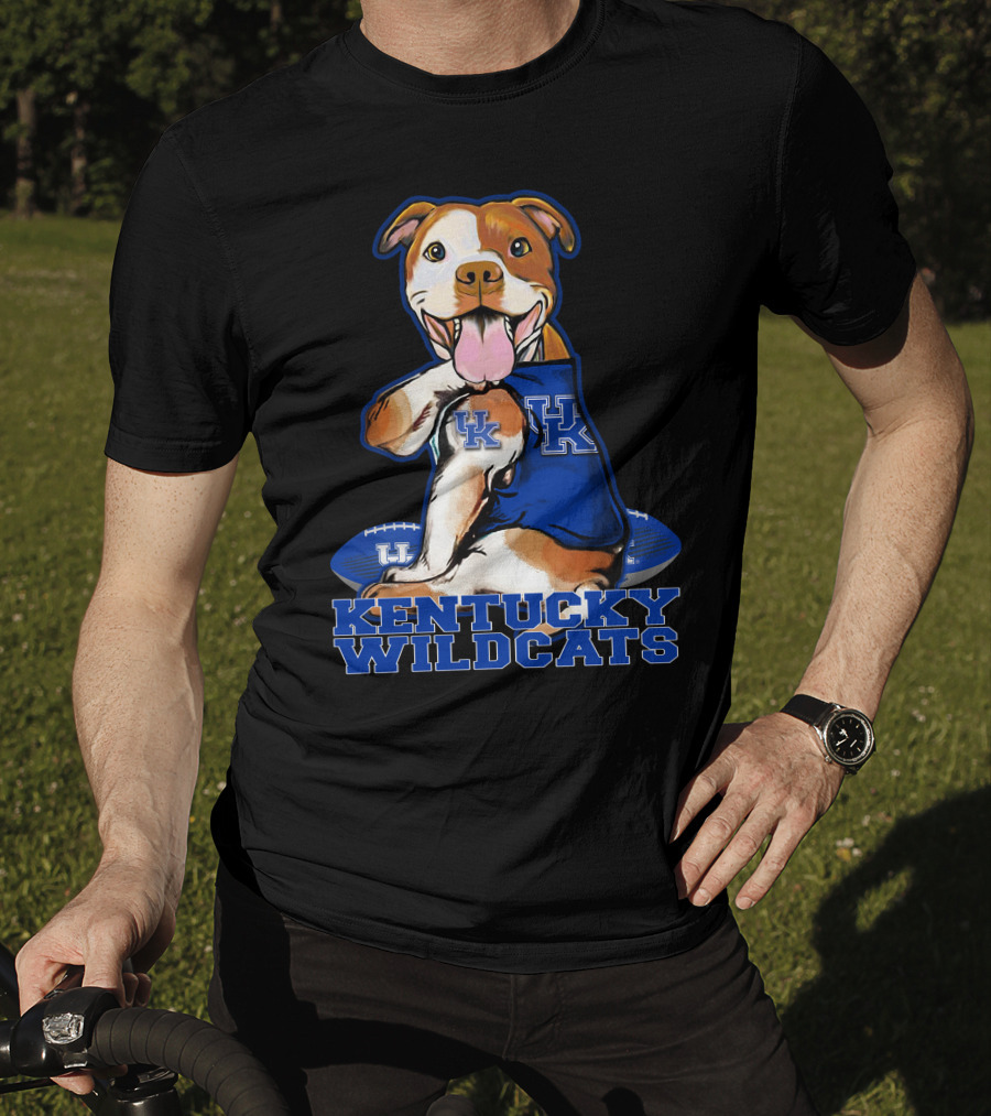Kentucky Wildcats UK Pitbull Football Fan T-Shirt