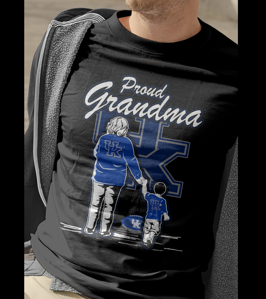 Proud Grandma Kentucky Wildcats UK Family Football Fan T-Shirt