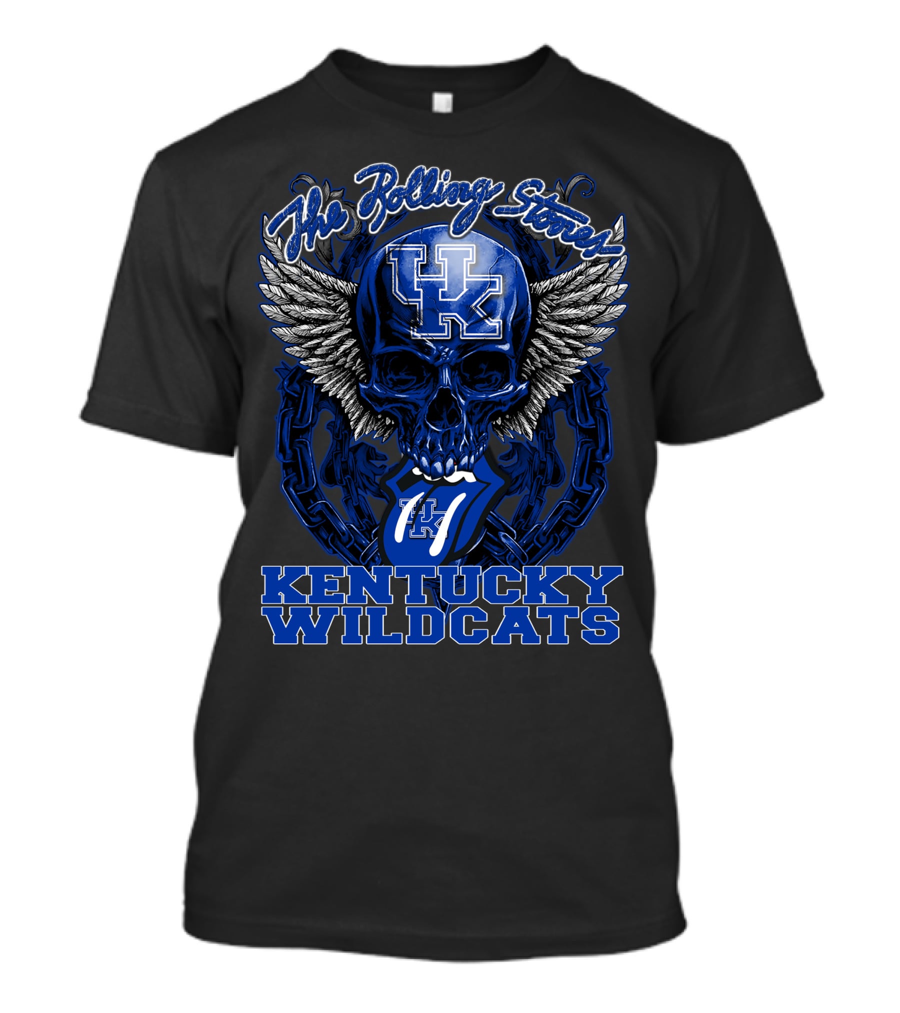 The Rolling Stones Uk Kentucky Wildcats Skull Wings T-Shirt