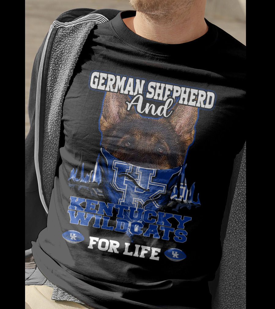 German Shepherd And Kentucky Wildcats For Life T-Shirt