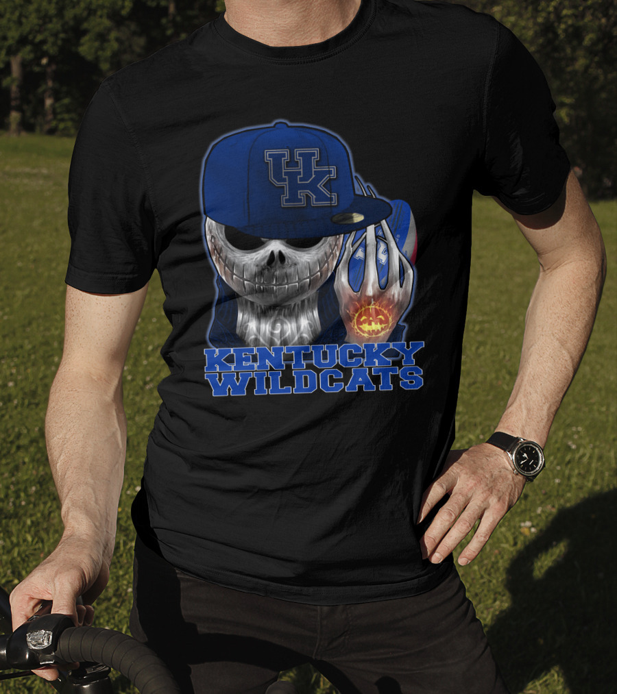 Kentucky Wildcats Jackskull Pumpkin Basketball Hat T-Shirt
