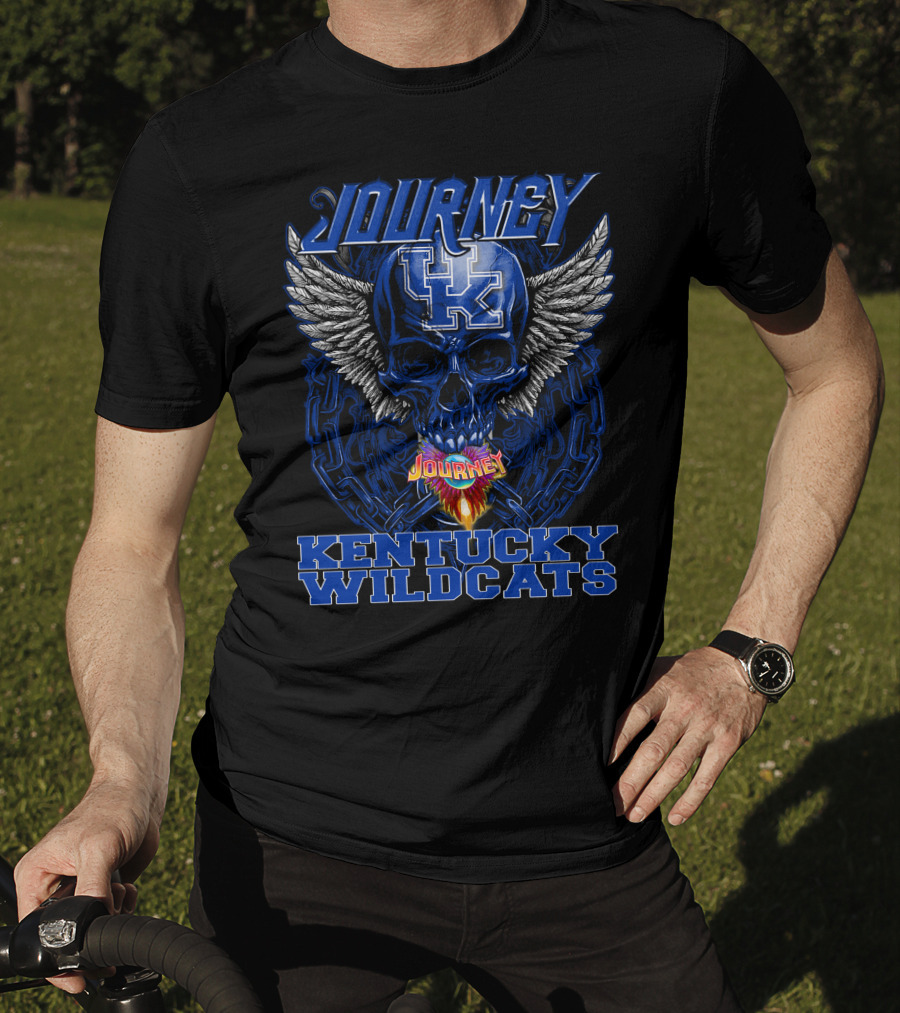 Journey Kentucky Wildcats UK Skull Wings T-Shirt