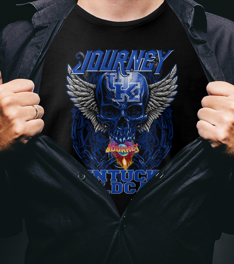 Journey Kentucky Wildcats UK Skull Wings T-Shirt