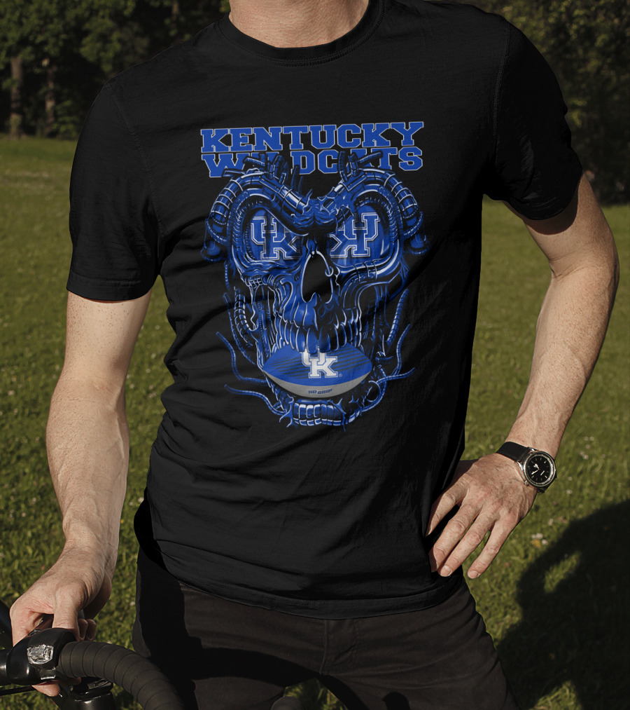 Kentucky Wildcats Dragonskull Football Helmet T-Shirt