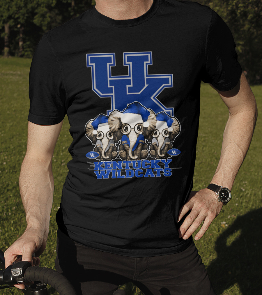 Kentucky Wildcats Elephant Christmas Trio With UK T-Shirt