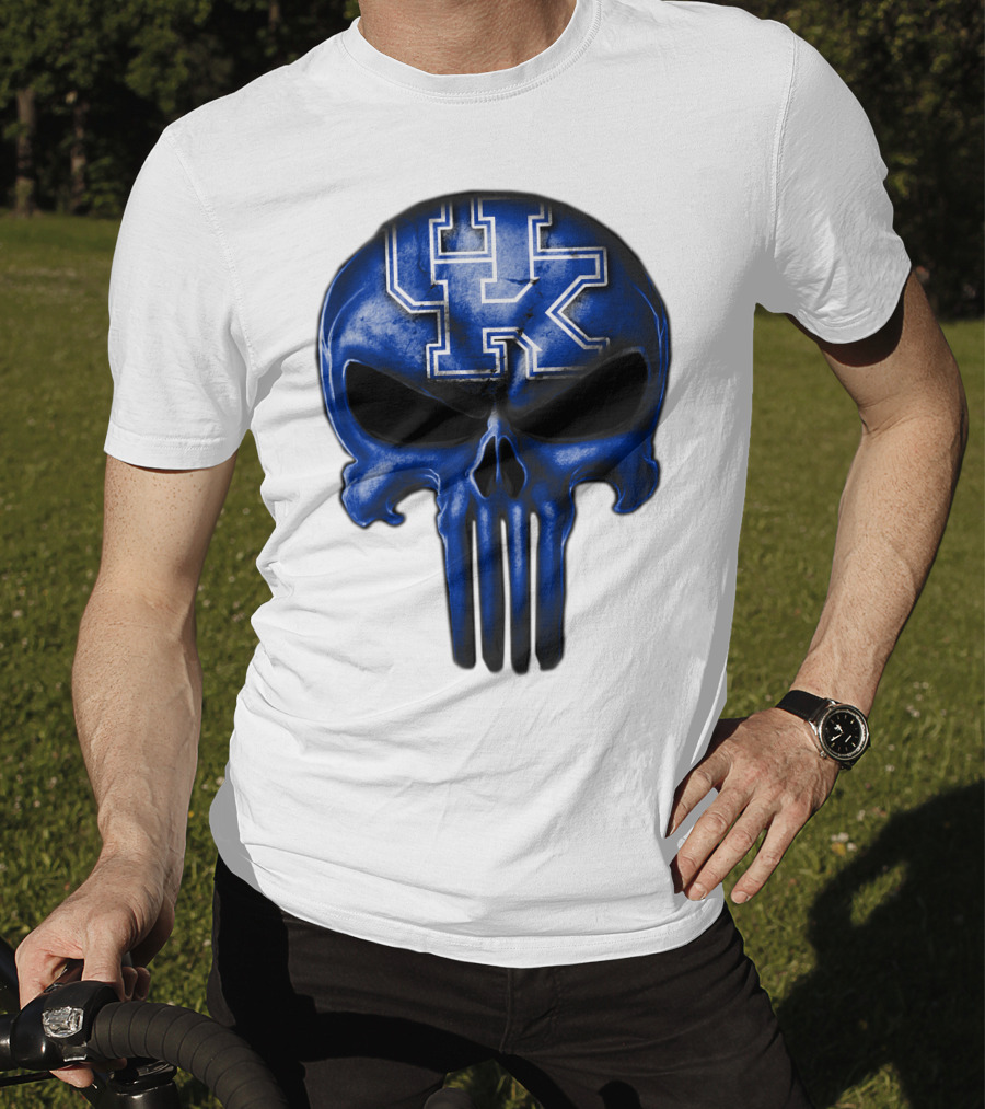 Kentucky Wildcats UK Blue Skull T-Shirt