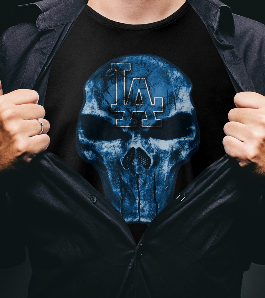 LA Skull Los Angeles Dodgers T-Shirt