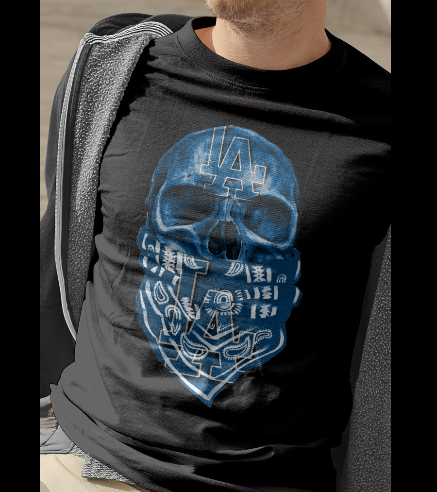 LA Dodgers Skull Bandana T-Shirt