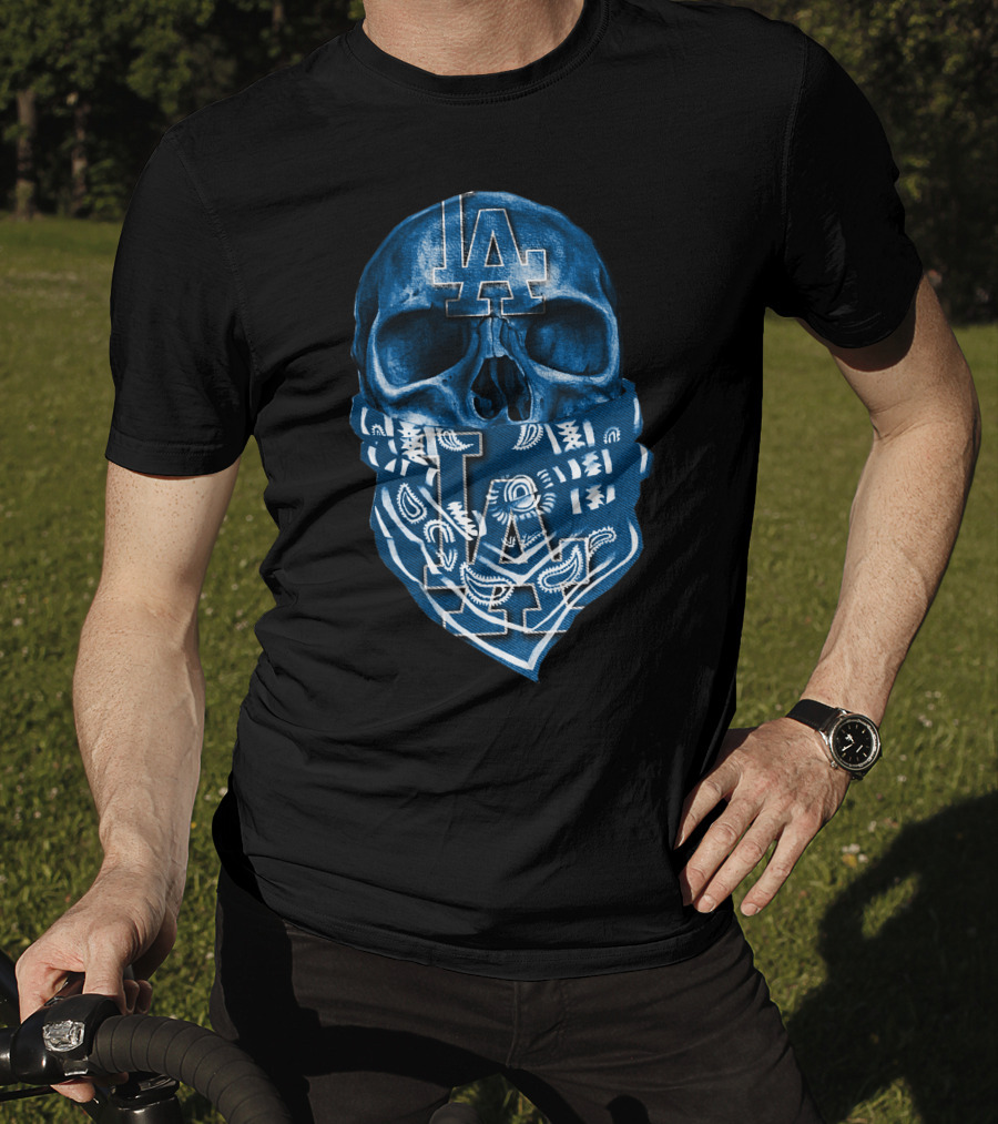 LA Dodgers Skull Bandana T-Shirt