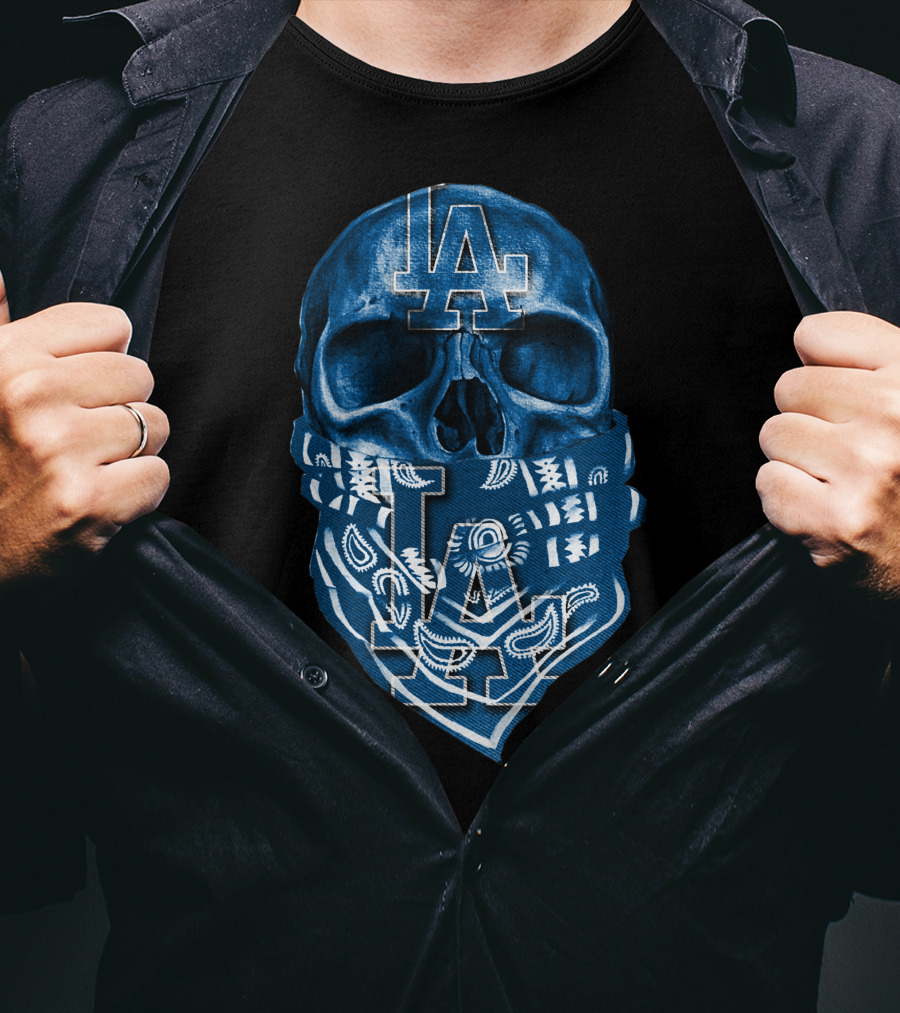 LA Dodgers Skull Bandana T-Shirt