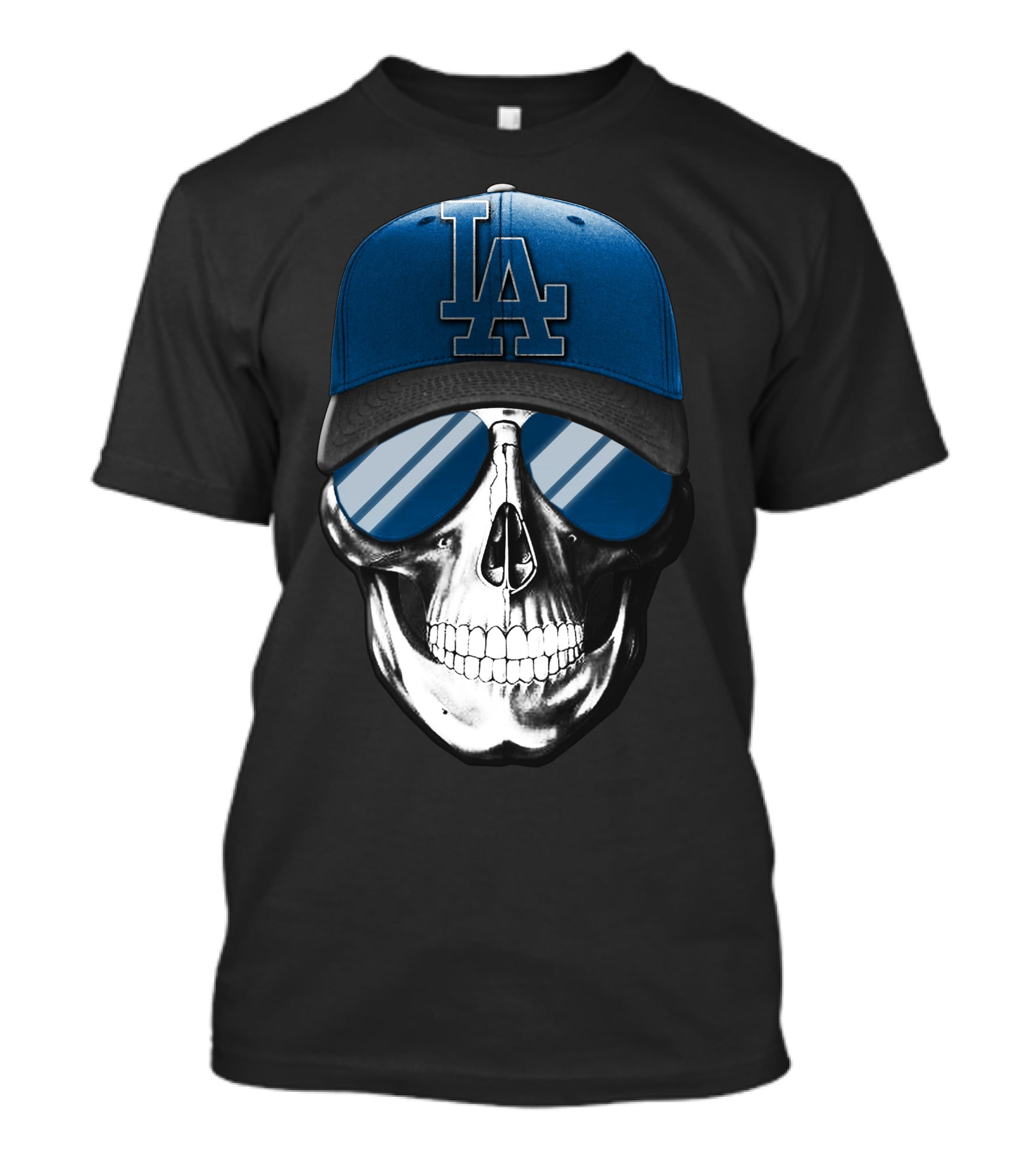 Skull Los Angeles Dodgers LA Cap Sunglasses T-Shirt