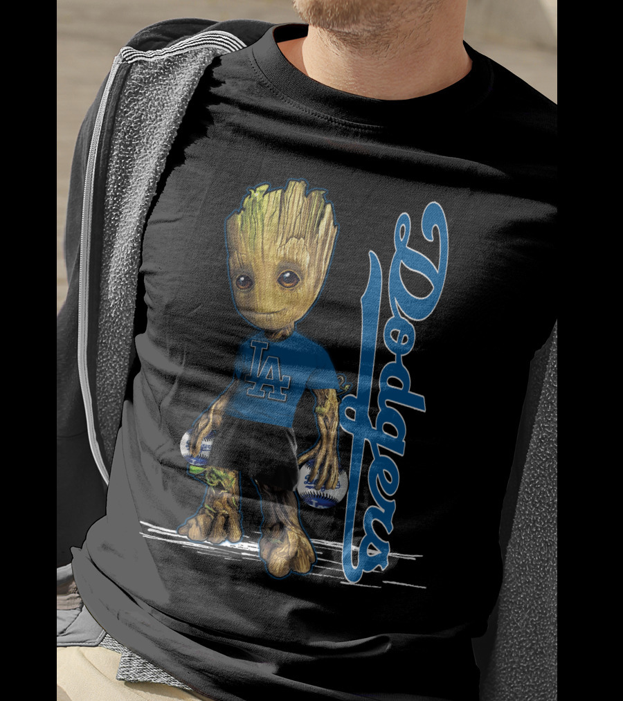 Groot LA Dodgers Baseball Fan Enthusiast T-Shirt