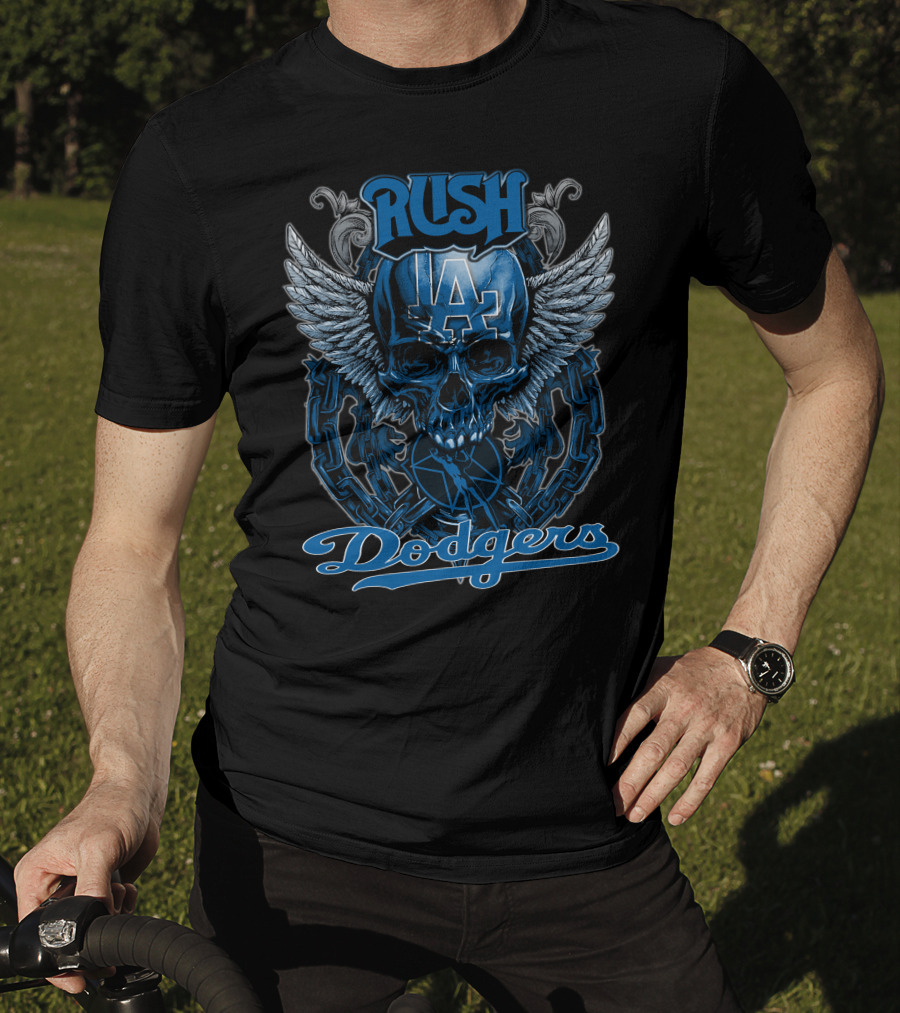 Rush LA Dodgers Skull Wings T-Shirt