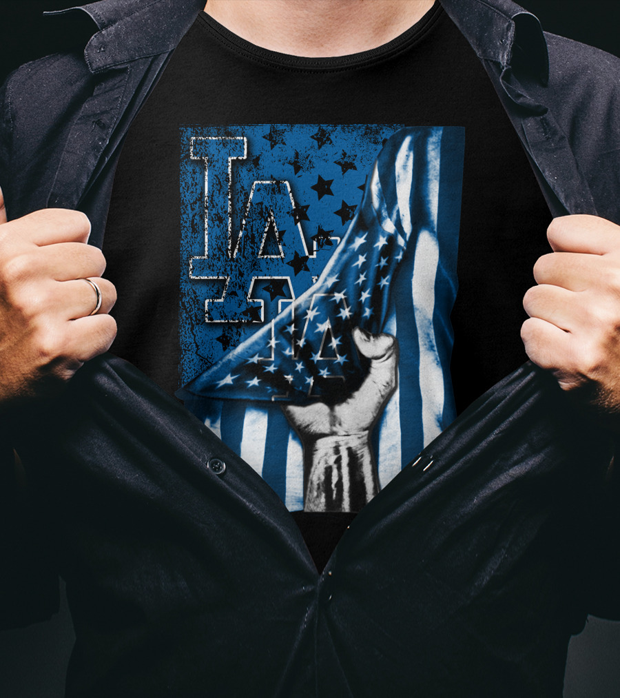 LA Dodgers American Flag T-Shirt