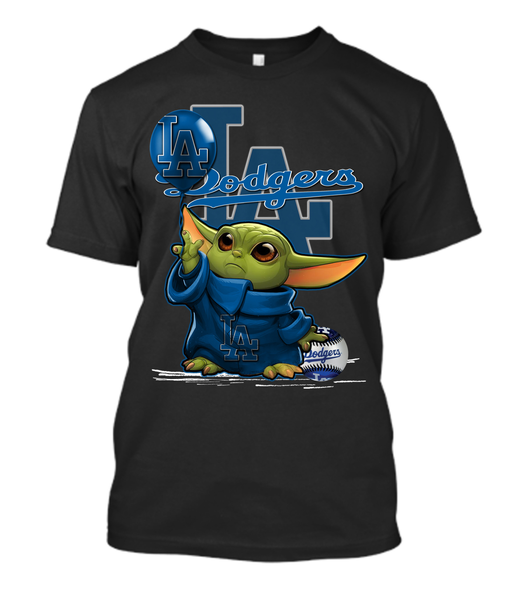 Yoda Dodgers LA Baseball Jedi Team Spirit T-Shirt