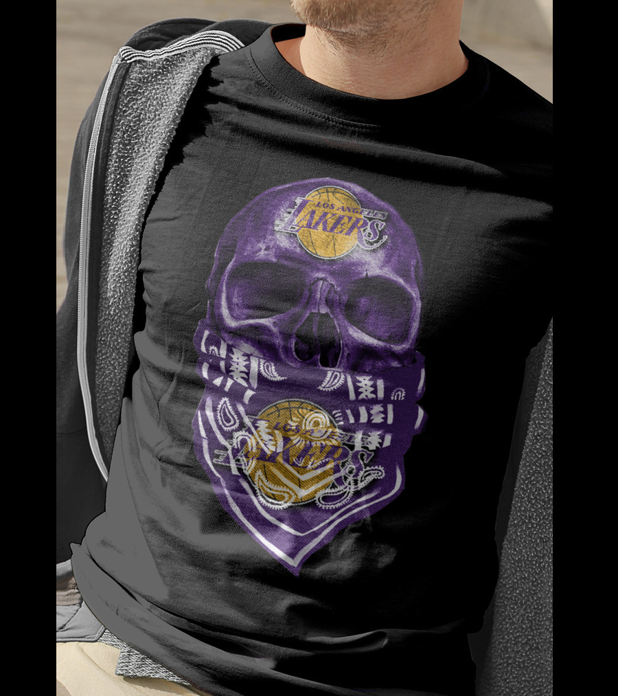 Los Angeles Lakers Skull Bandana NBA T-Shirt
