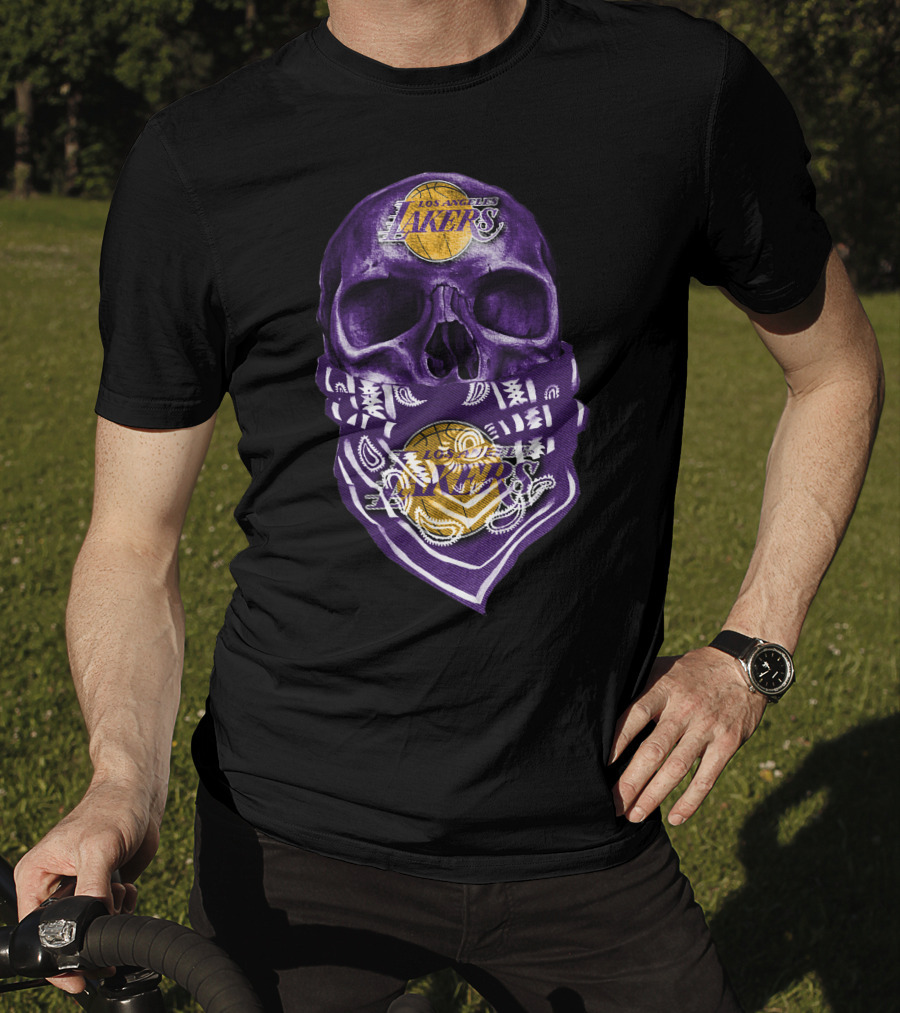 Los Angeles Lakers Skull Bandana NBA T-Shirt