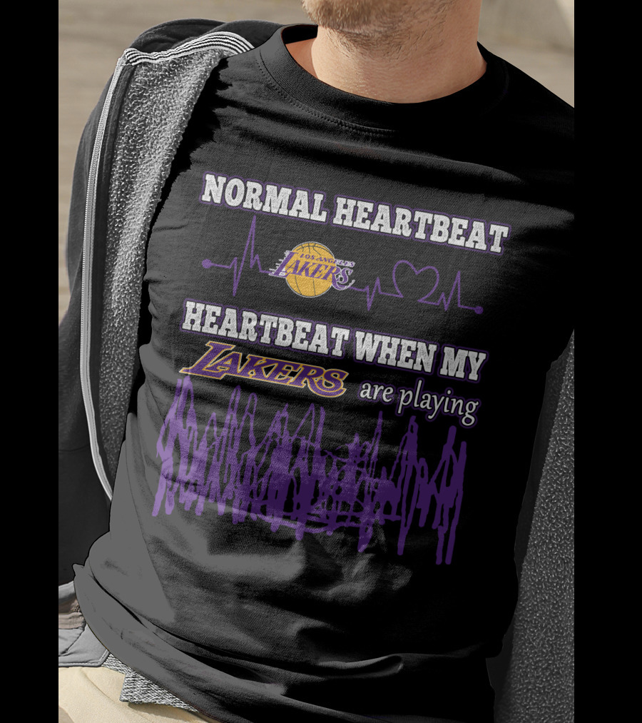 Normal Heartbeat Heartbeat When My Los Angeles Lakers Are Playing T-Shirt