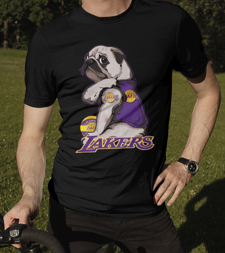 Pug Los Angeles Lakers Basketball T-Shirt