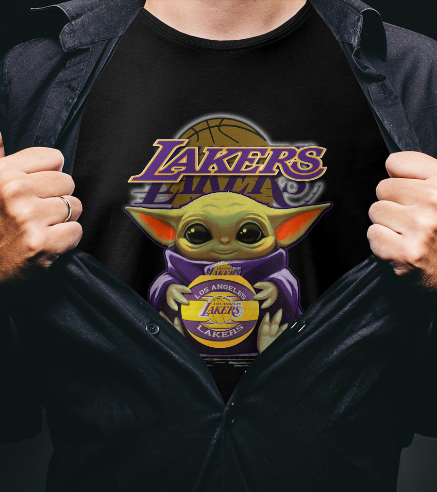 Los Angeles Lakers Yoda Crossover Basketball Fan T-Shirt