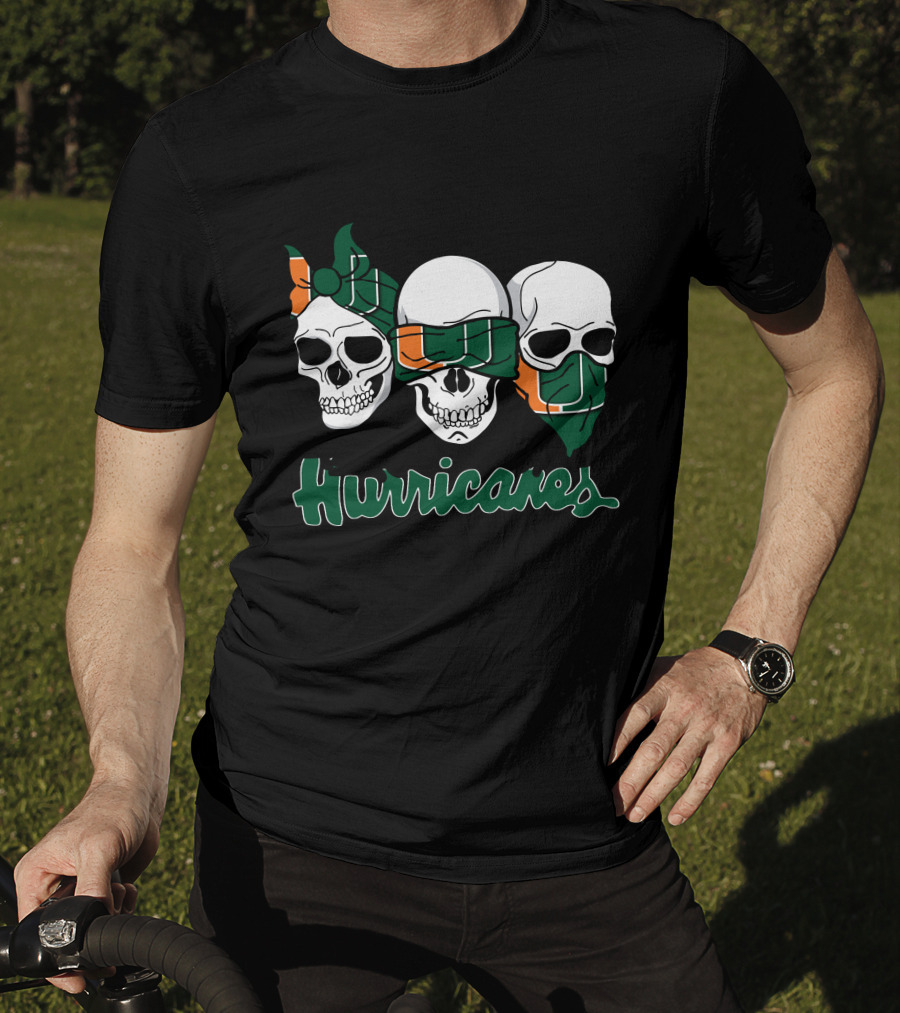 Hurricanes Three Skulls Miami T-Shirt