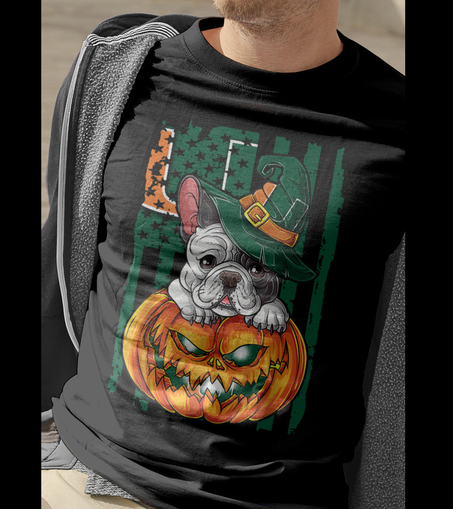 Hlw Bulldog Halloween Miami Hurricanes Pumpkin Hat T-Shirt