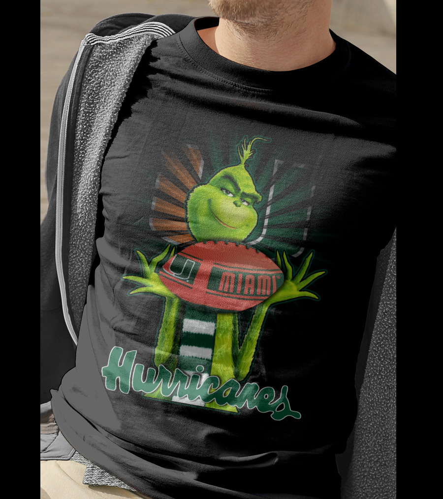 Grinch U Miami Hurricanes Football T-Shirt