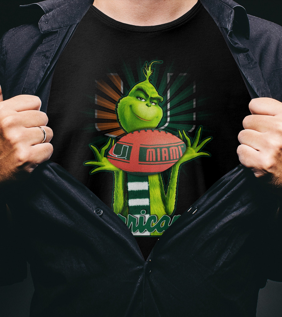 Grinch U Miami Hurricanes Football T-Shirt