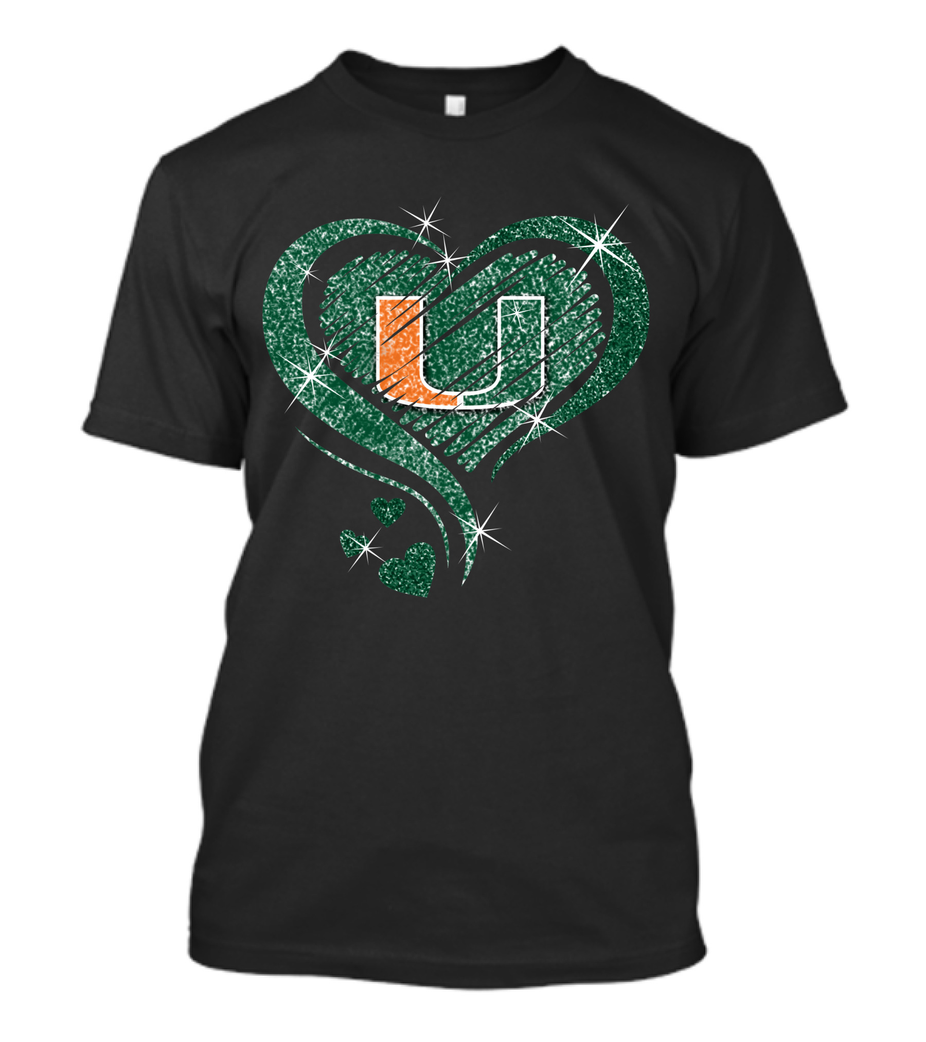 Heart Diamond Miami Hurricanes U T-Shirt