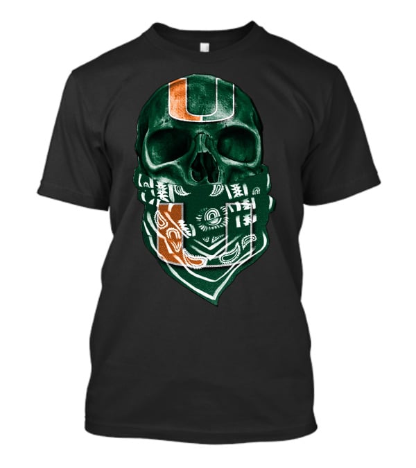 Skull Bandana Miami Hurricanes U T-Shirt