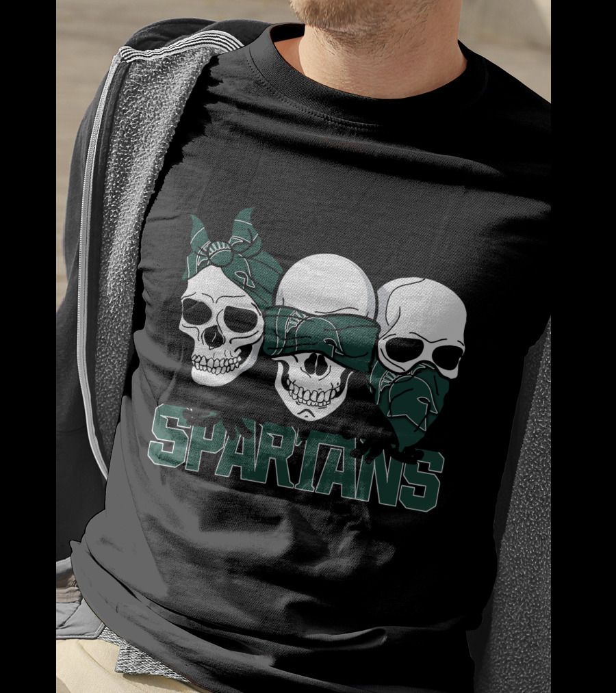 Spartans Three Skull Bandana T-Shirt