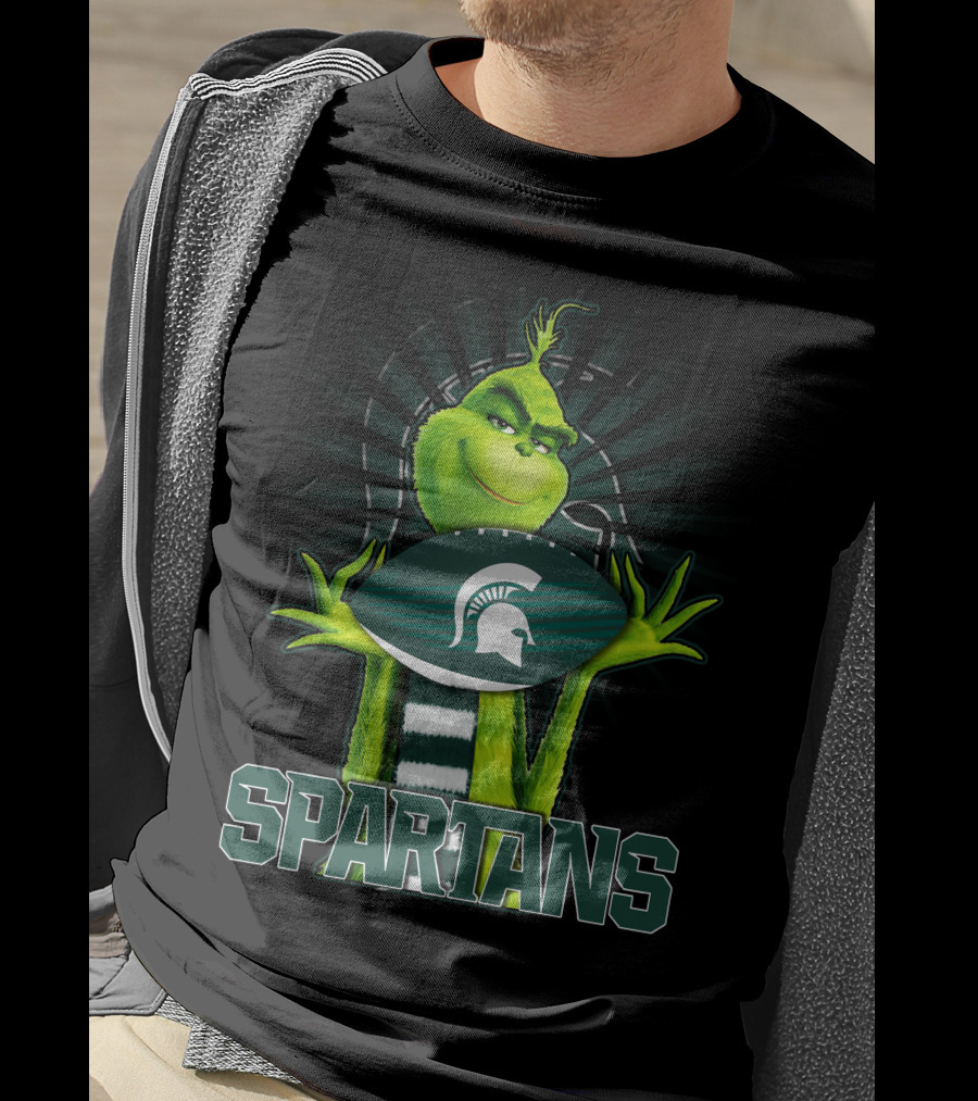 Grinch Spartans Football Michigan State T-Shirt