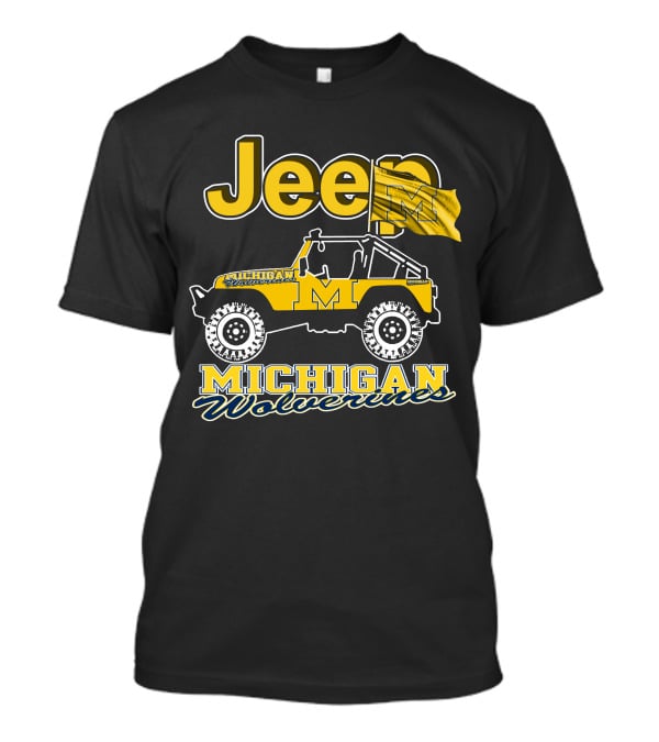 Jeep Michigan Wolverines Flag T-Shirt