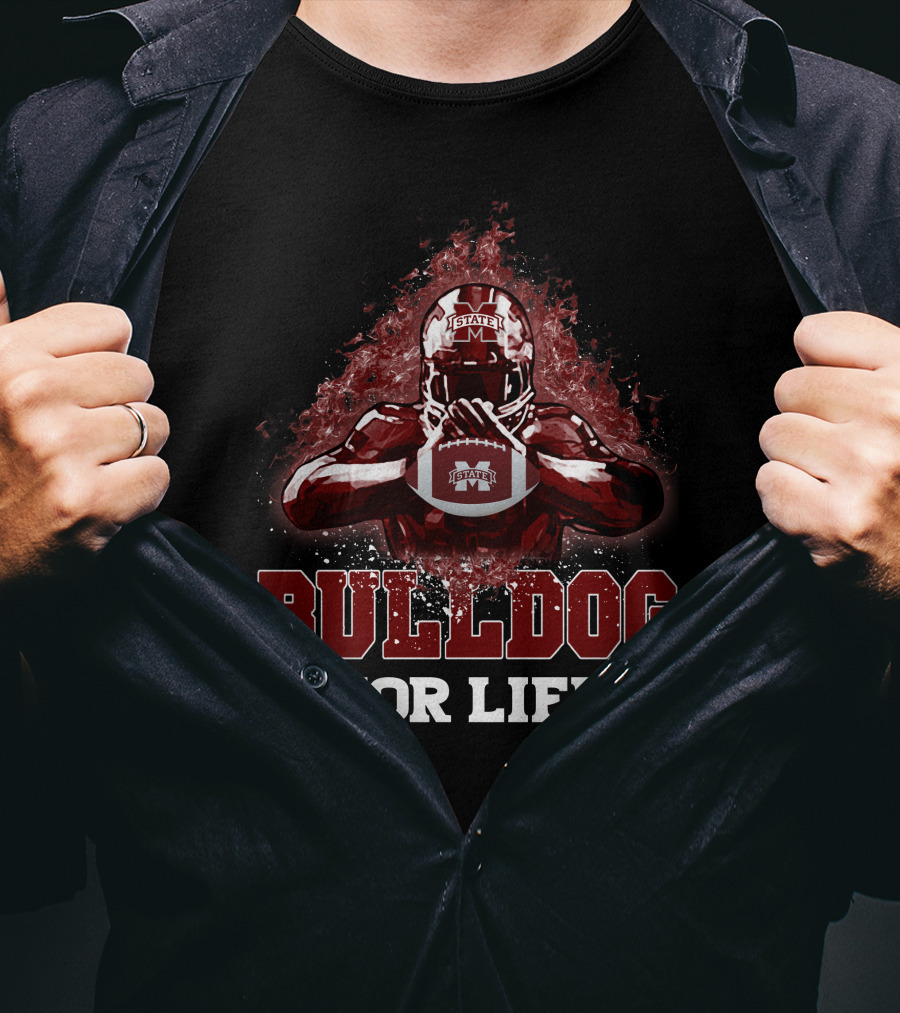 BULLDOG FOR LIFE Mississippi State Football T-Shirt