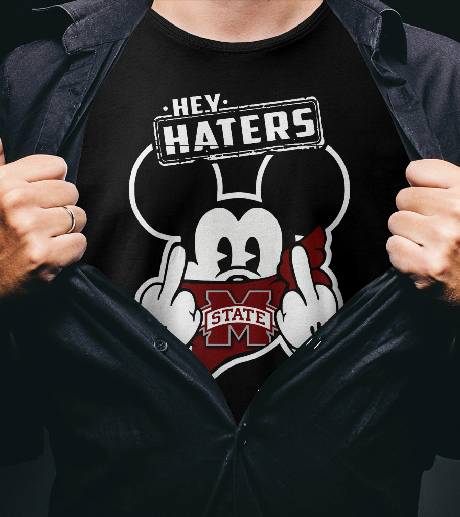 Hey Haters Mick Mississippi State Bulldogs T-Shirt