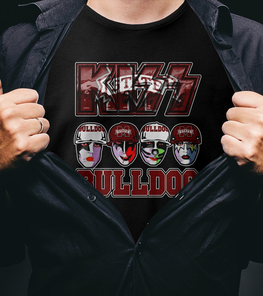 Kiss Mississippi State University Bulldogs Bulldog T-Shirt